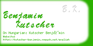 benjamin kutscher business card